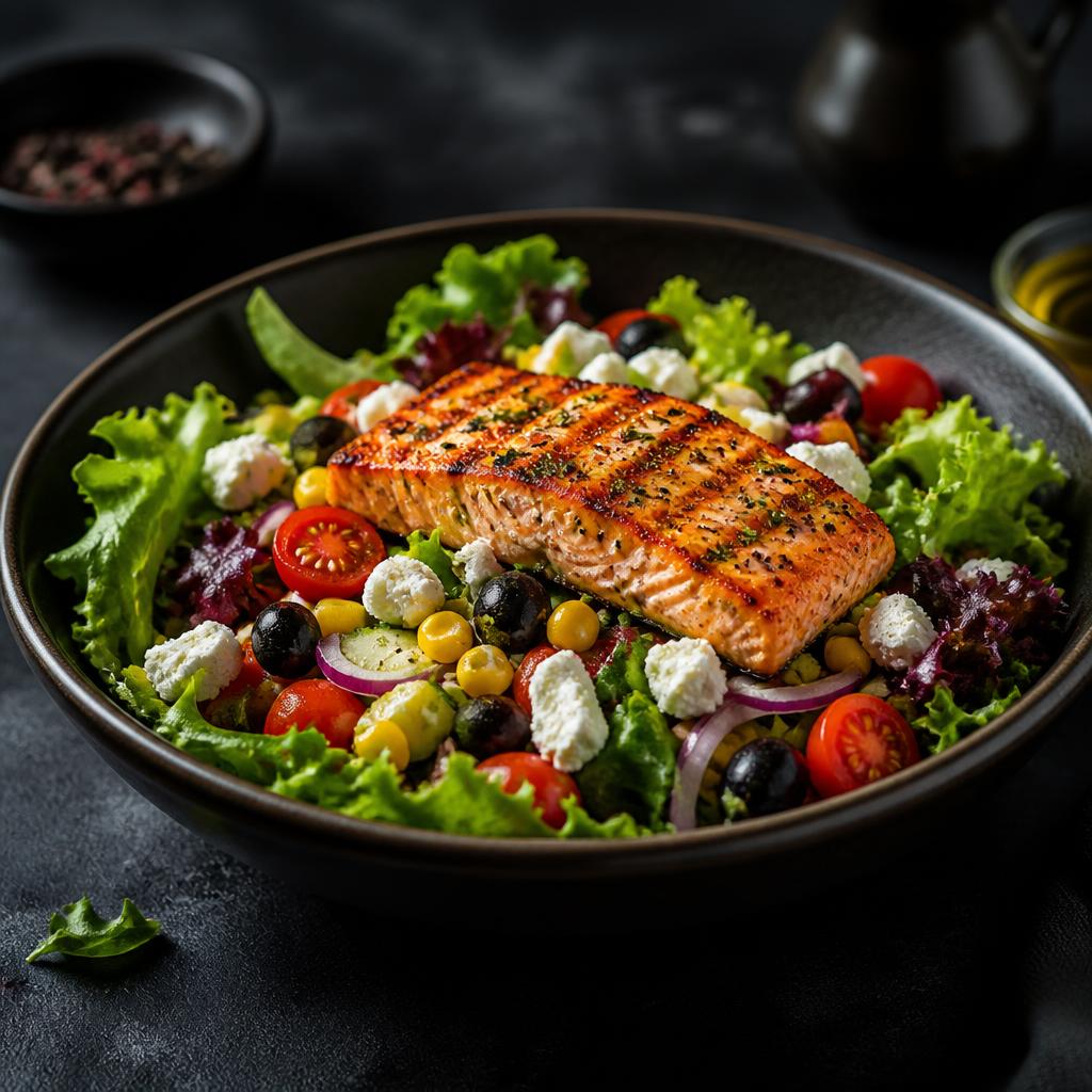 Frischer Lachs-Salat